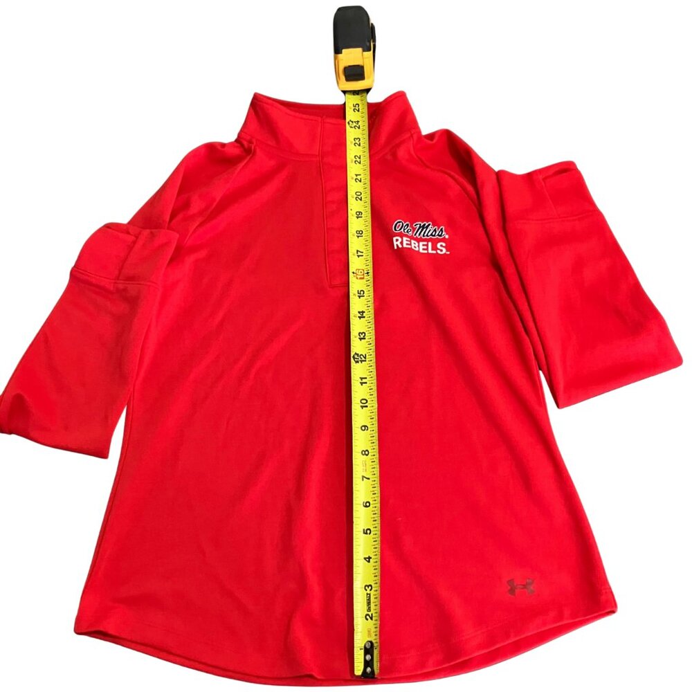 Under Armour Ole Miss Rebels Red Quarter-Zip Sweatshirt Women’s M - Picture 4 of 11